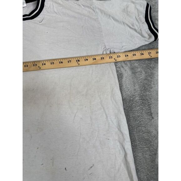 Vintage 90s Nike Short Sleeve T Shirt Men's Size Large White Distressed - Picture 11 of 13
